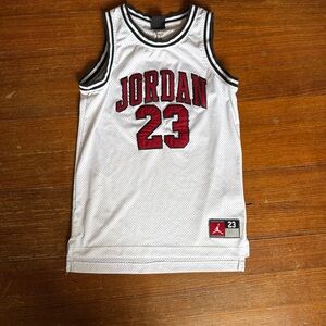 Nike Air Jordan #23 Basketball Jersey White Red Black Youth M 10-12 Yrs vintage